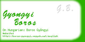 gyongyi boros business card